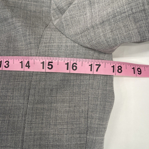 Banana Republic Blazer Suit Jacket Womens Size 2 Petite Grey Wool Office New - Picture 8 of 9